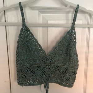 Crotchet Crop Top Size M